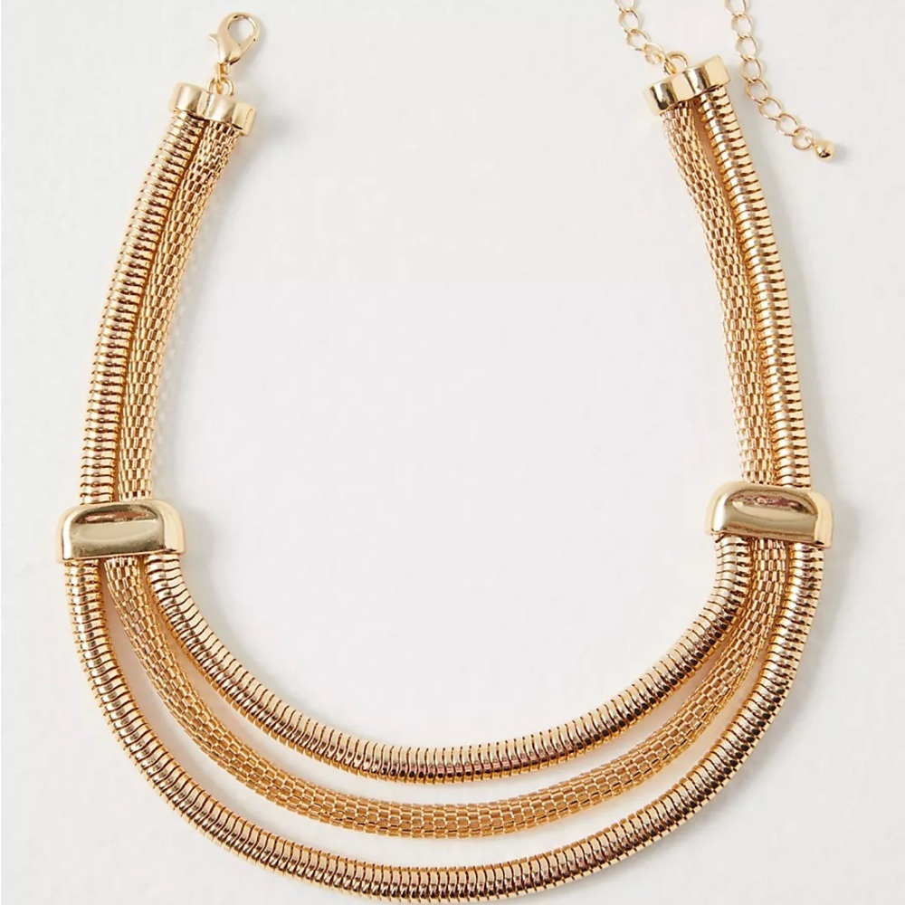 Free People Elegant Gold-Tone Necklace - Picture 1 of 5